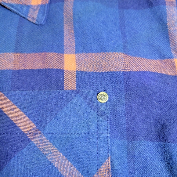 Men's Sherpa Adventure Gear Soft Flannel Shirt Long Sleeve Button Front Large - Picture 7 of 13